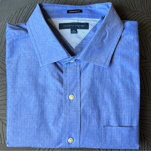 Tommy Hilfiger Blue Dress Shirt Classic Design long sleeve